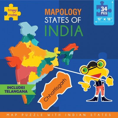 Imagi Make Mapology  States of India Map Puzzle